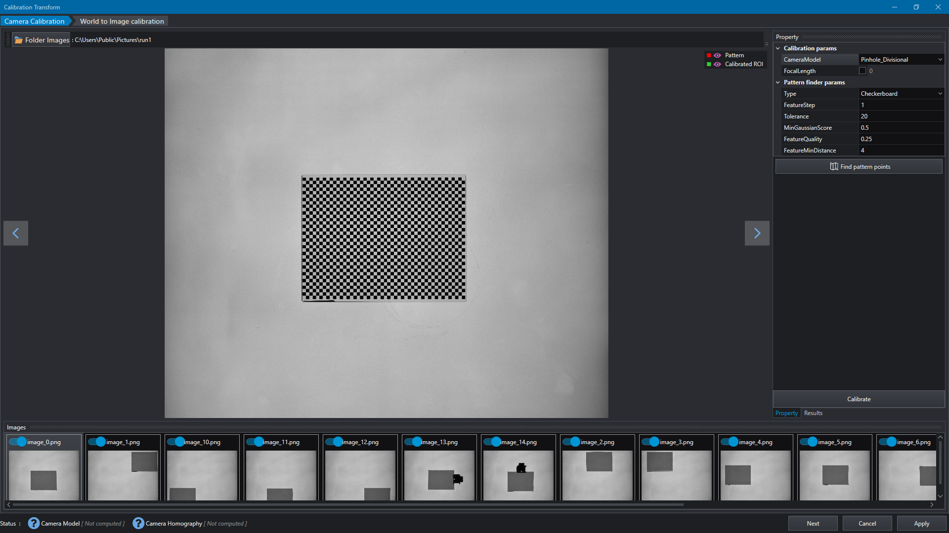 Camera Calibration Transform Editor