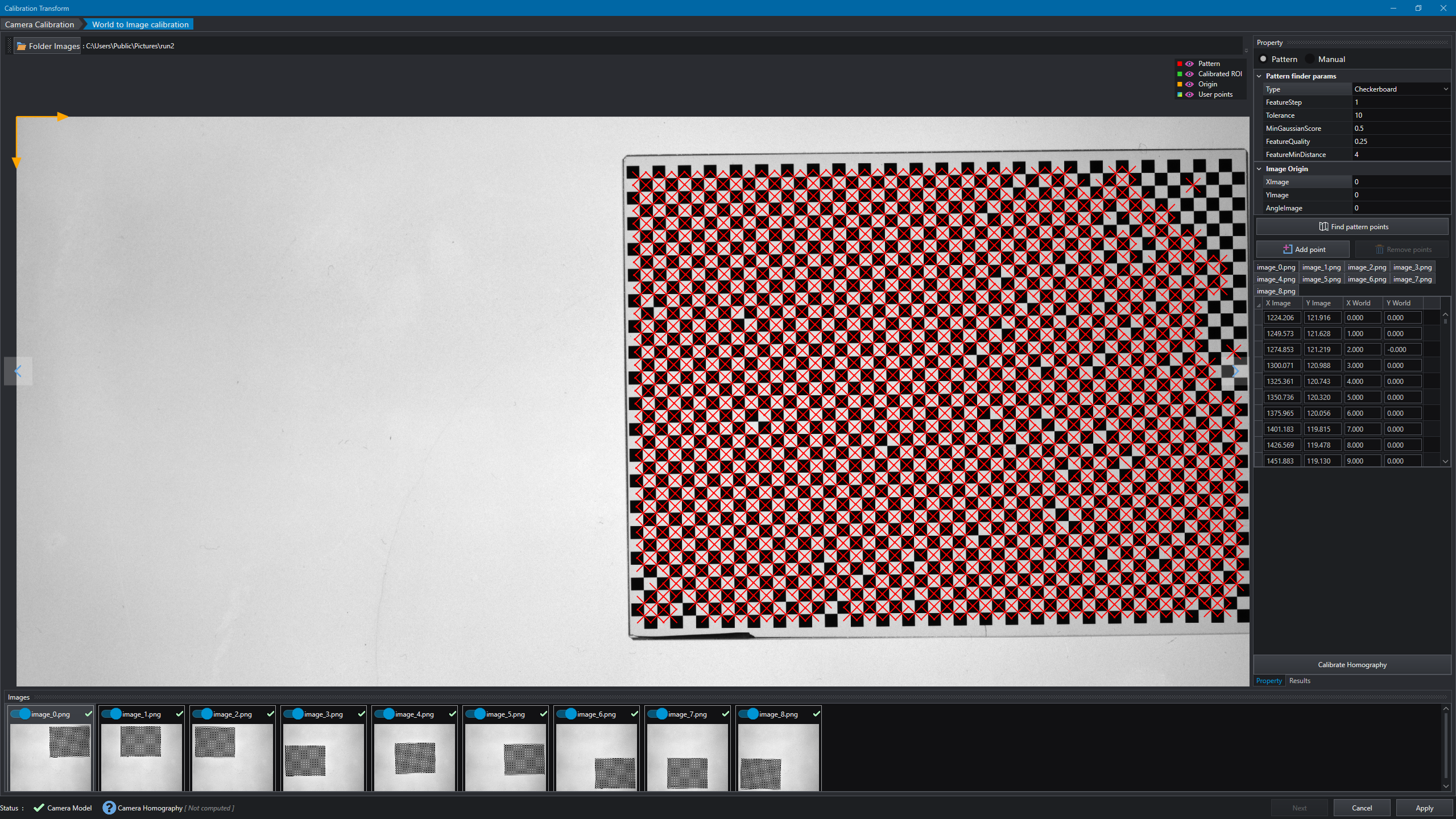 Camera Calibration Transform Editor