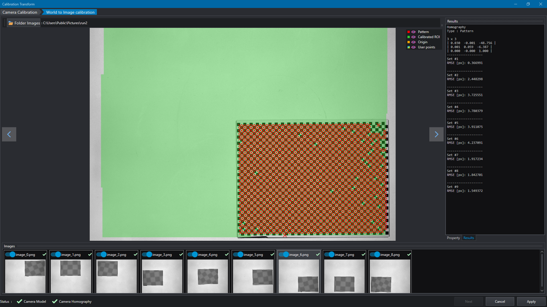 Camera Calibration Transform Editor